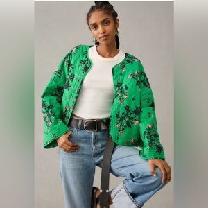 ANTHROPOLOGIE NWT FLORAL QUILTED JACKET 🌸